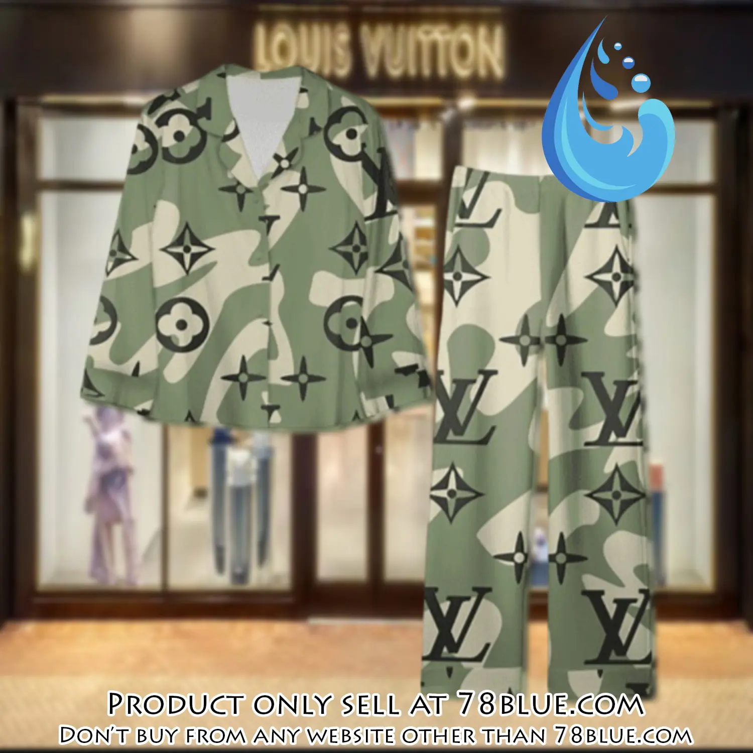 Trending luxury lv satin pajama set pjs1088 78b2017970